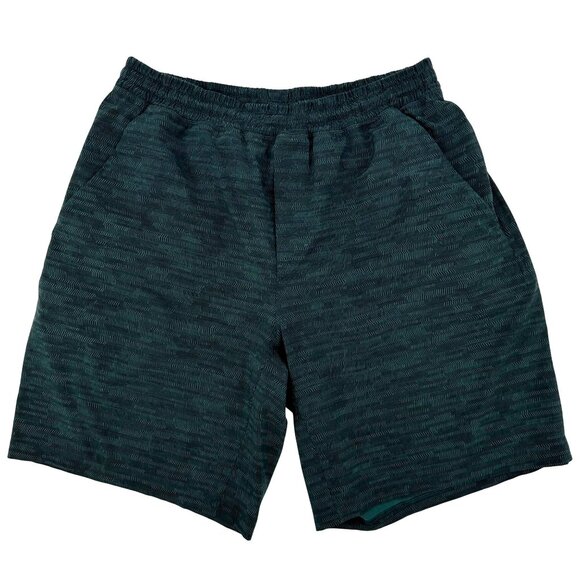 Lululemon Mens Green Patterned Pace Breaker Athletic 9" Shorts Size L - Picture 1 of 11